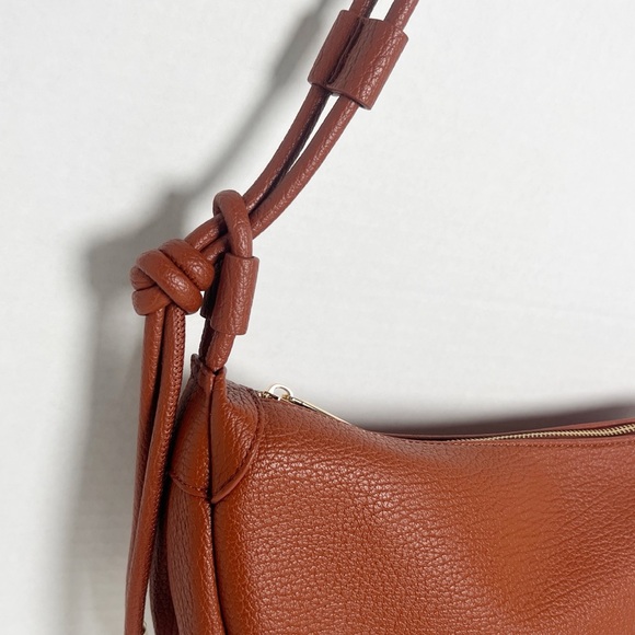 •MALI + LILI• Anthropologie The Aria Convertible Sling Bag in Cognac Brown Vegan - Picture 6 of 14